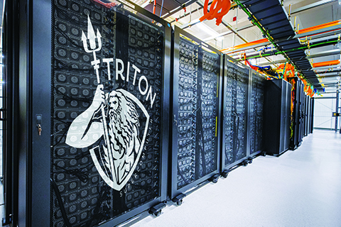 University of Miami TRITON Supercomputer with Triton logo