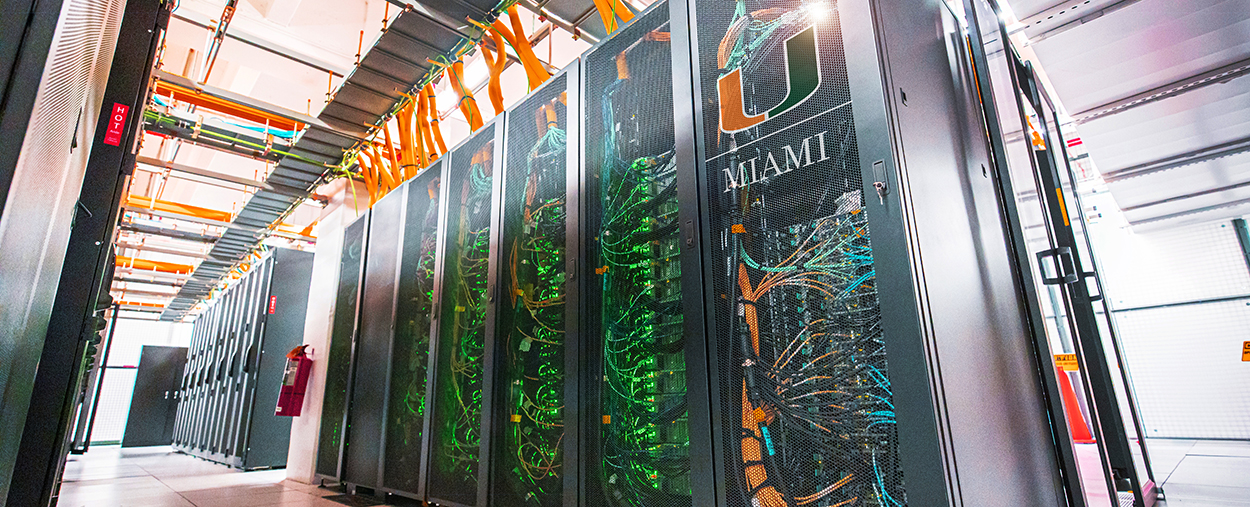 TRITON Supercomputer with University of Miami logo